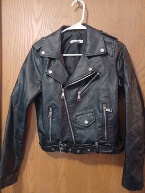 CHERRY KOKO Faux Leather Biker Jacket Size Medium
